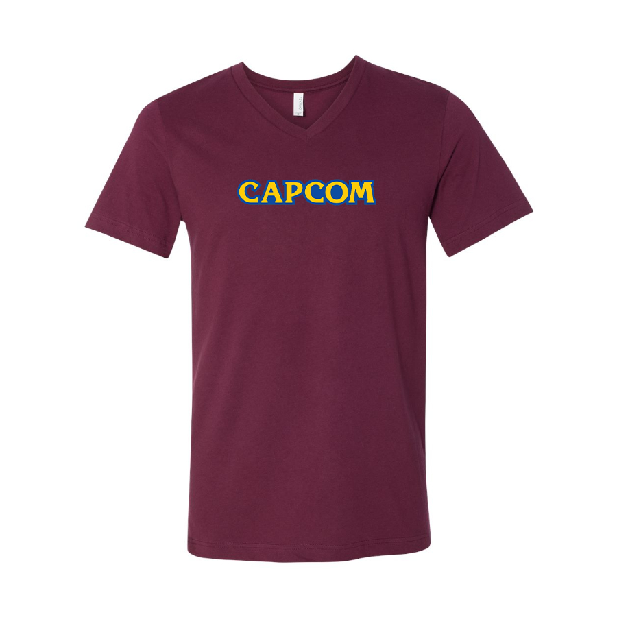 Men's Capcom BELLA  CANVAS  Jersey V-Neck Tee