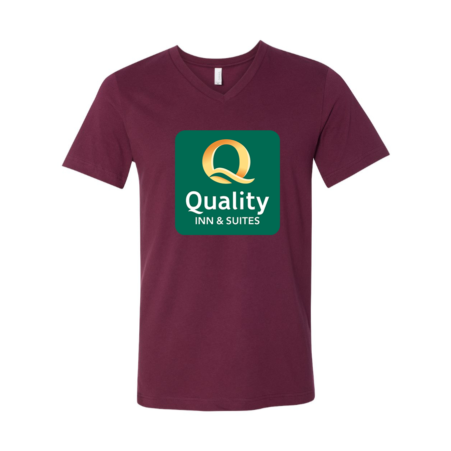 Men's Quality Inn & Suites BELLA  CANVAS  Jersey V-Neck Tee