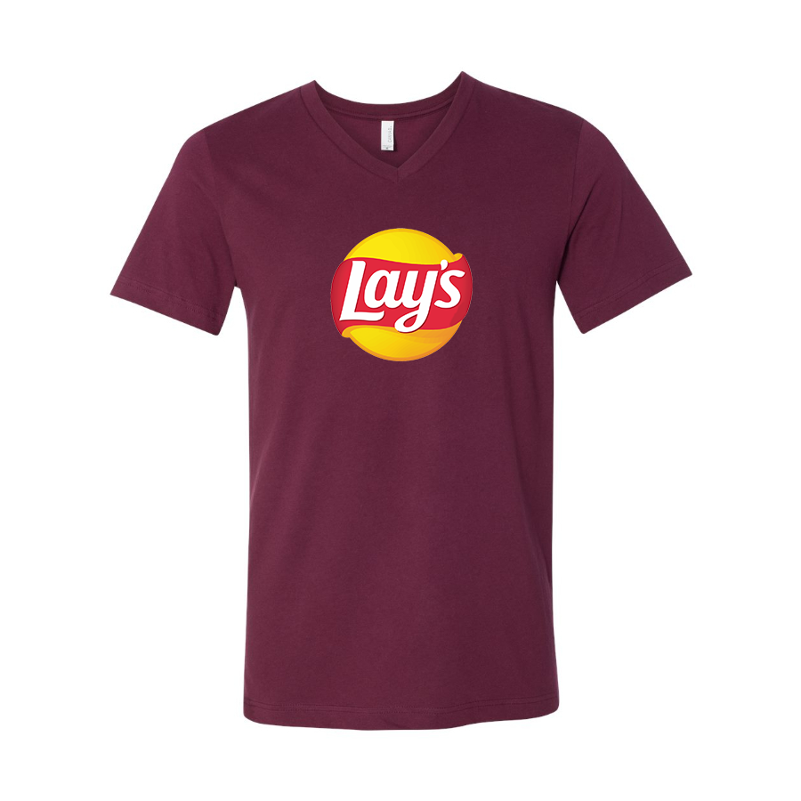 Men's Lays BELLA  CANVAS  Jersey V-Neck Tee