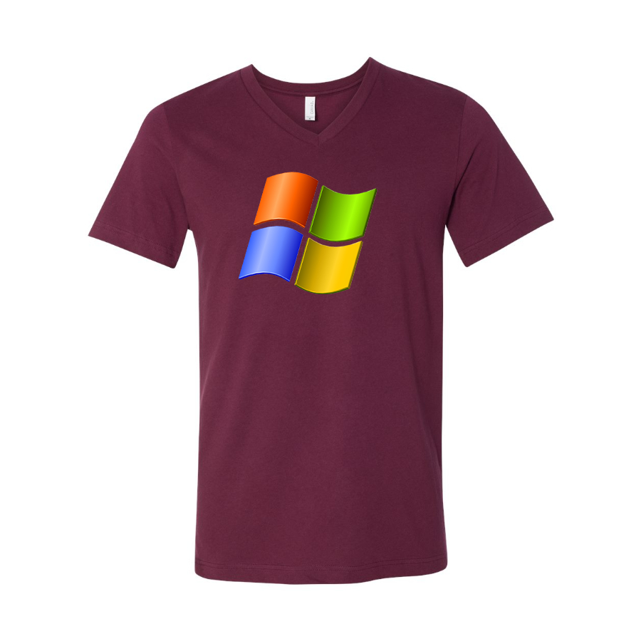 Men's Microsoft BELLA  CANVAS  Jersey V-Neck Tee