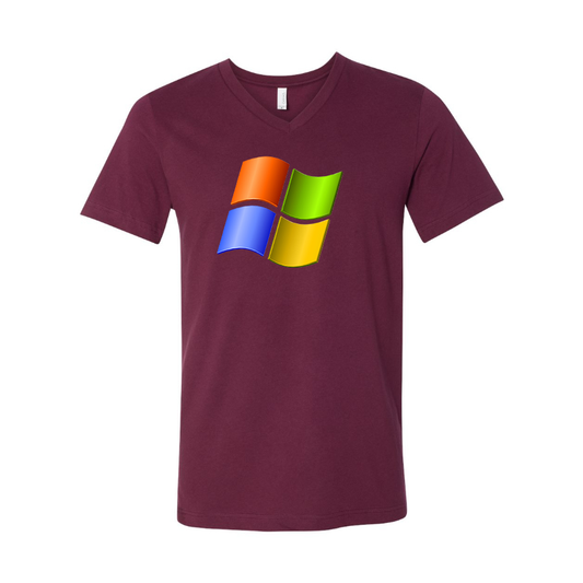 Men's Microsoft BELLA  CANVAS  Jersey V-Neck Tee