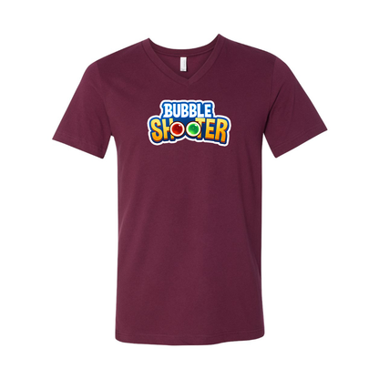 Men's Bubble Shooter BELLA  CANVAS  Jersey V-Neck Tee