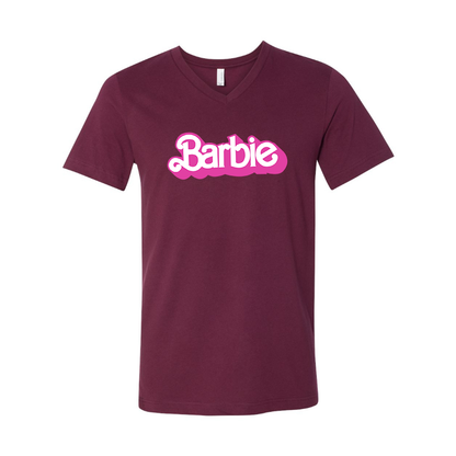 Men's Barbie BELLA  CANVAS  Jersey V-Neck Tee