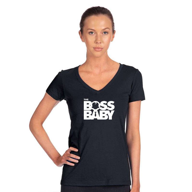Women's Boss Baby  Next Level Ideal V-Neck T-Shirt