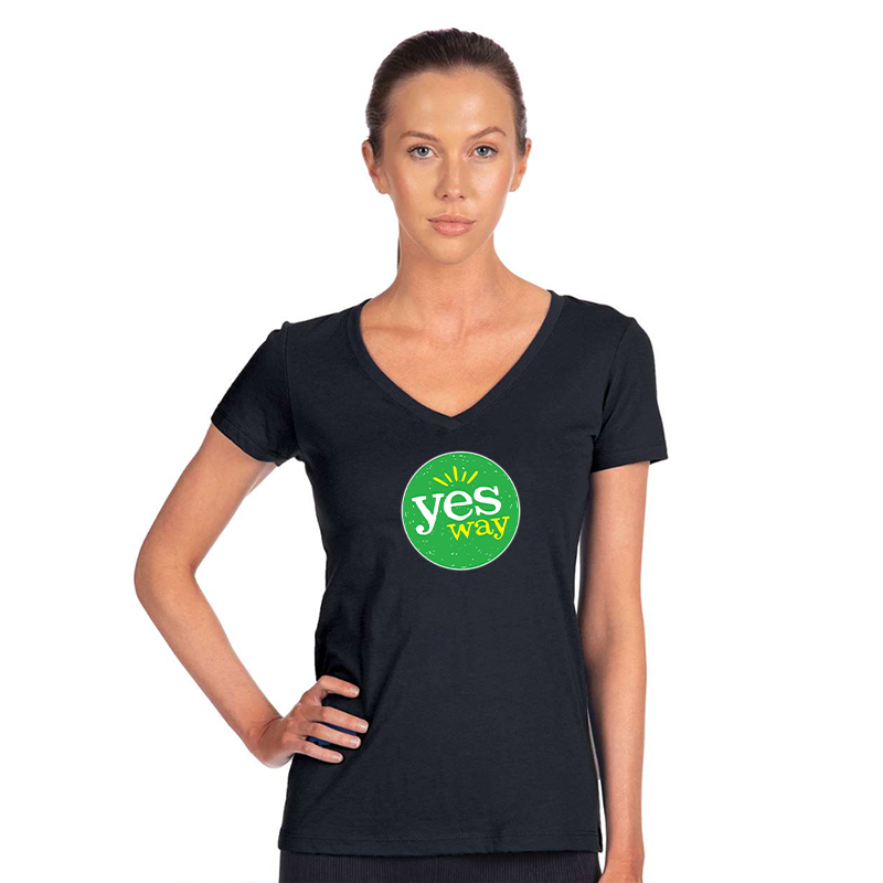 Women's Yes Way  Next Level Ideal V-Neck T-Shirt