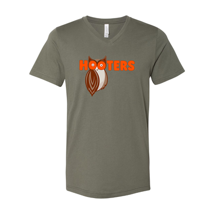 Men's Hooters BELLA  CANVAS  Jersey V-Neck Tee