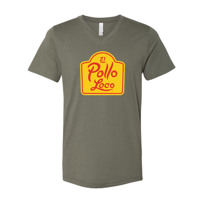 Men's El Pollo Loco BELLA  CANVAS  Jersey V-Neck Tee