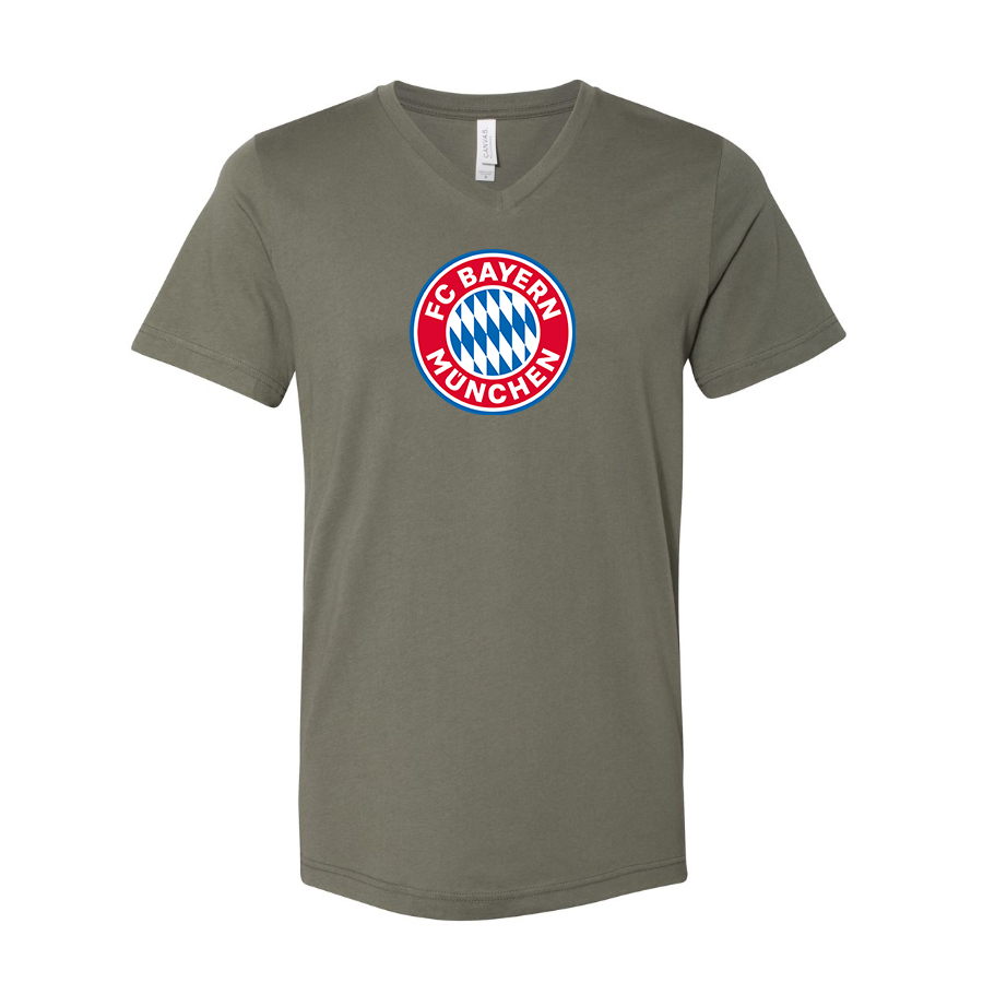 Men's  FC Bayern Munich BELLA  CANVAS  Jersey V-Neck Tee
