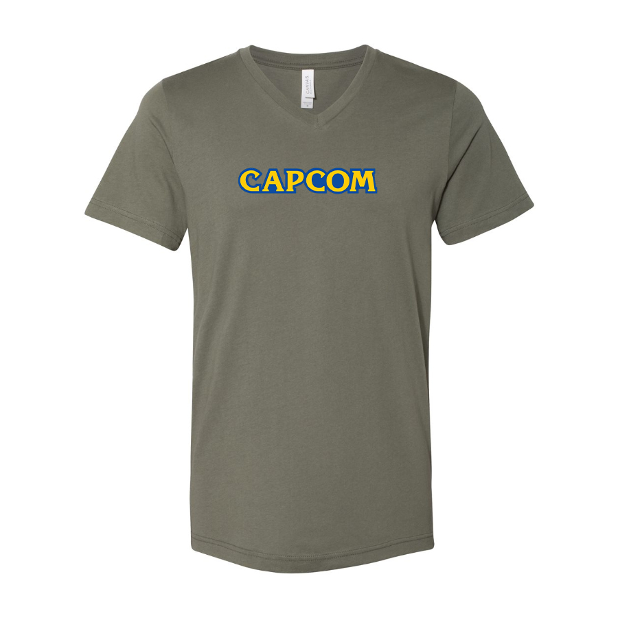 Men's Capcom BELLA  CANVAS  Jersey V-Neck Tee