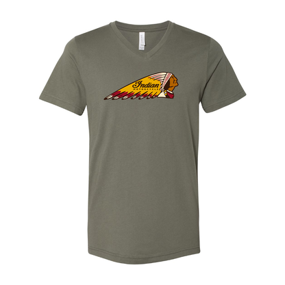 Men's Indian Motorcycle BELLA  CANVAS  Jersey V-Neck Tee