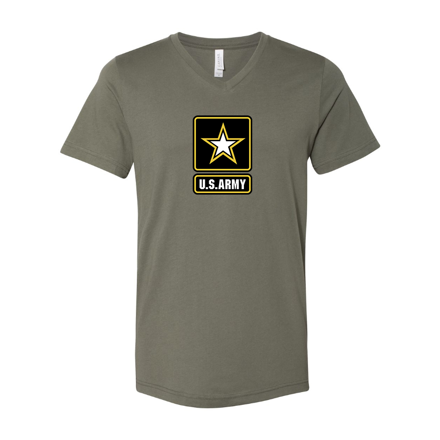 Men's  U.S. ARMY BELLA  CANVAS  Jersey V-Neck Tee