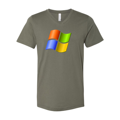 Men's Microsoft BELLA  CANVAS  Jersey V-Neck Tee