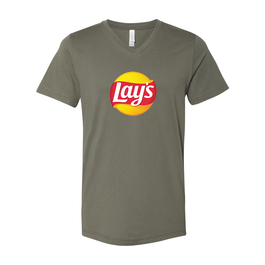 Men's Lays BELLA  CANVAS  Jersey V-Neck Tee