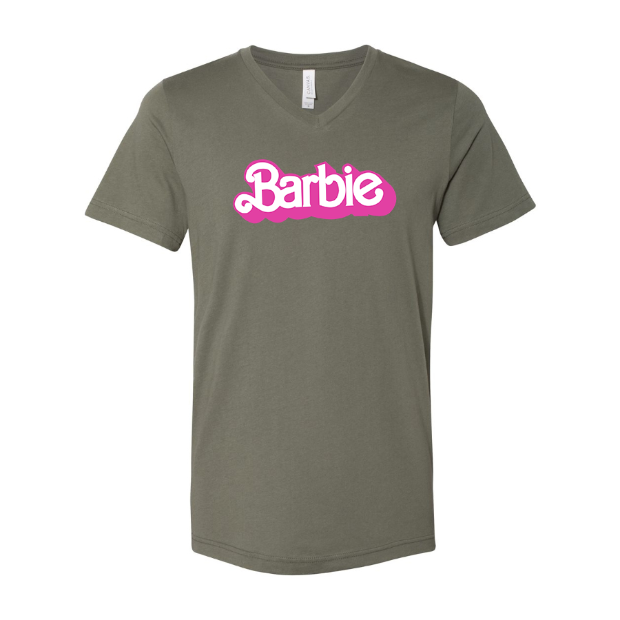 Men's Barbie BELLA  CANVAS  Jersey V-Neck Tee