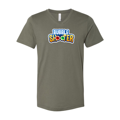 Men's Bubble Shooter BELLA  CANVAS  Jersey V-Neck Tee