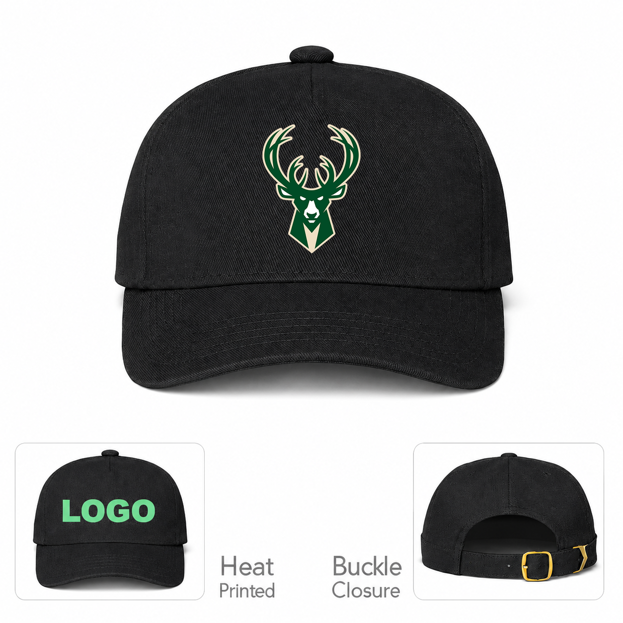 Milwaukee Bucks Dad Baseball Cap Hat