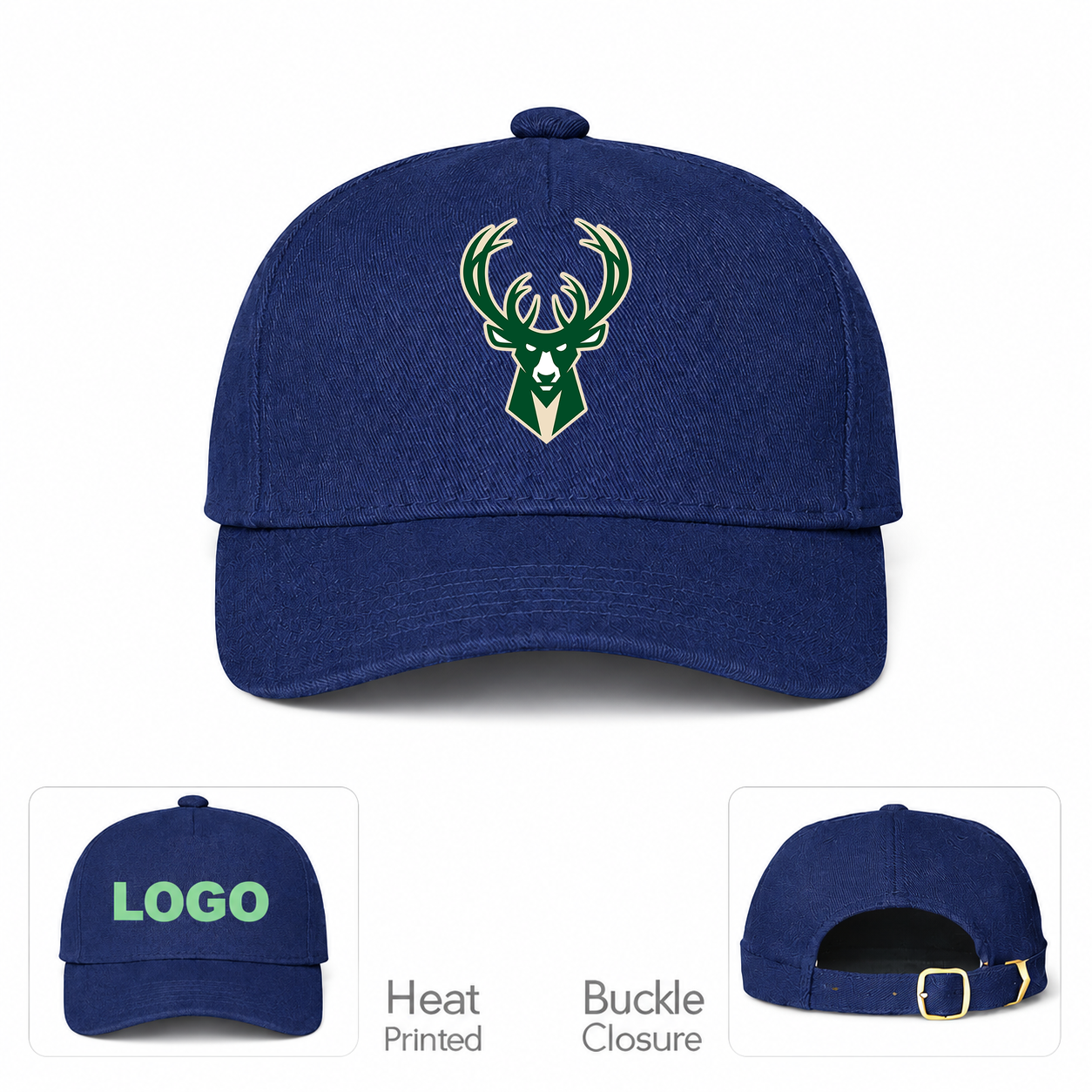 Milwaukee Bucks Dad Baseball Cap Hat