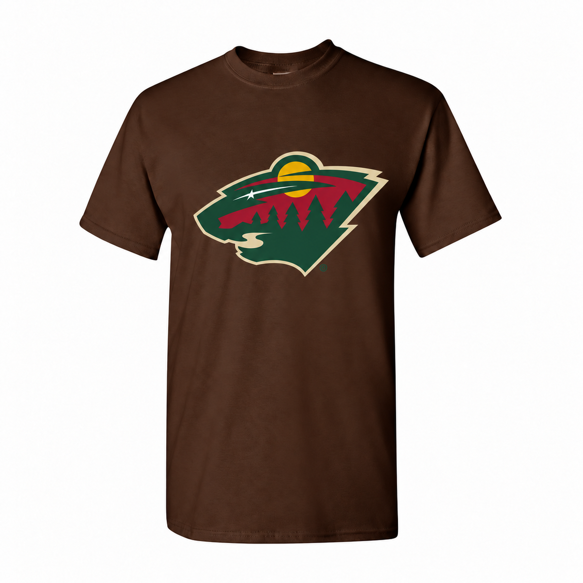 Minnesota-Wild Dark Brown cotton T-shirt