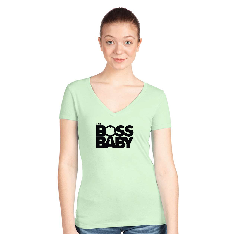 Women's Boss Baby  Next Level Ideal V-Neck T-Shirt