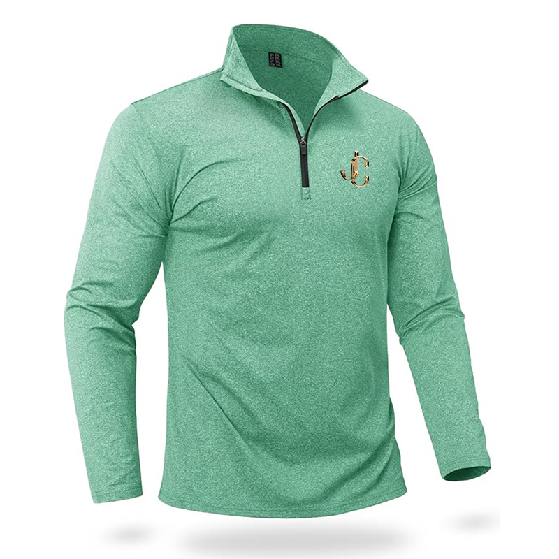 Men's Jimmy Choo Quarter Zip Pullover Premium Fleece Lined Heather Long Sleeve Golf Shirts Midweight 1/4 Half Zip Sweatshirts