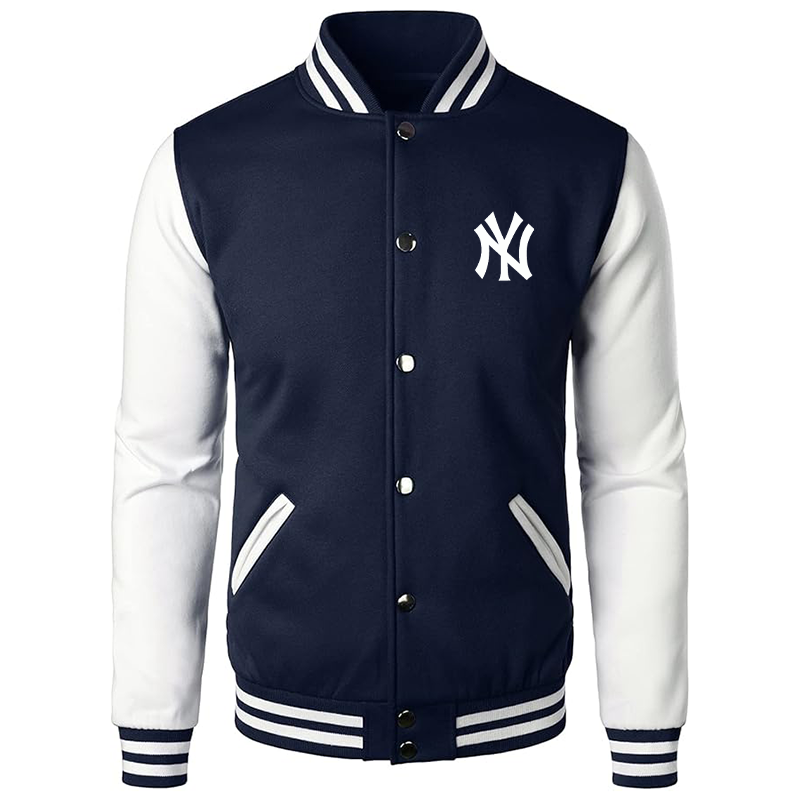 Men’s  New York NY Yankees Varsity Baseball Jacket Cotton Blend Letterman Jackets