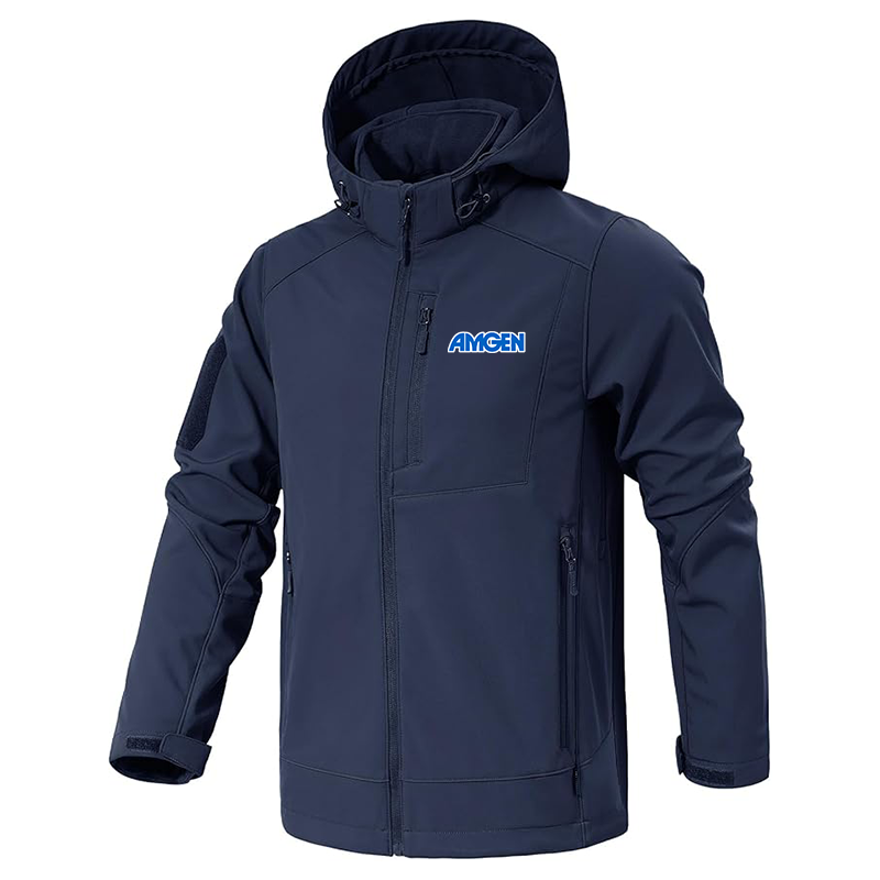 Men's Amgen Jacket Waterproof Hooded Coats Tactical Soft Shell Jackets
