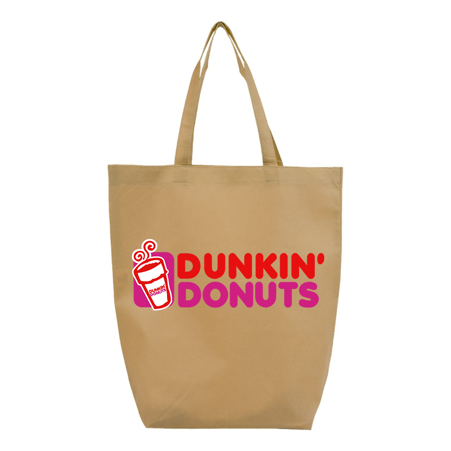Dunkin Donuts Q Tees Non Woven Gusset Bottom Tote T-Shirt