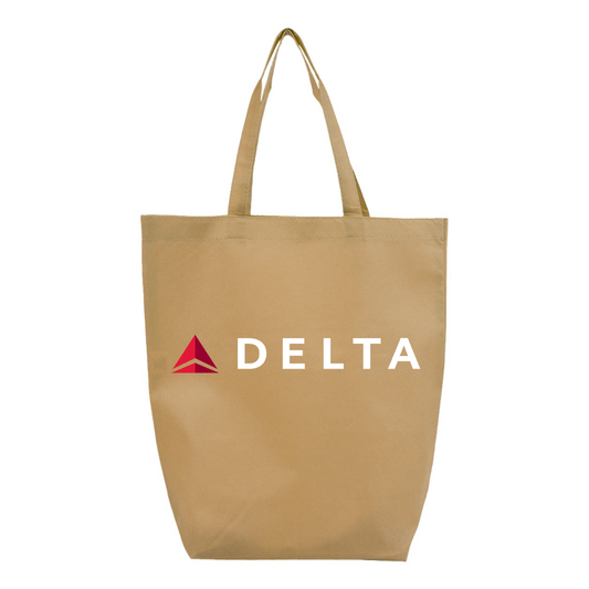 Delta Airlines Q-Tees Non-Woven Gusset Bottom Tote