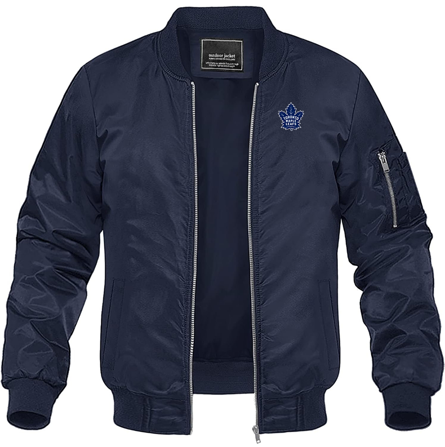 Men's NHL - Toronto Maple Leaf Lightweight Bomber Jacket Windbreaker Softshell Varsity Jacket