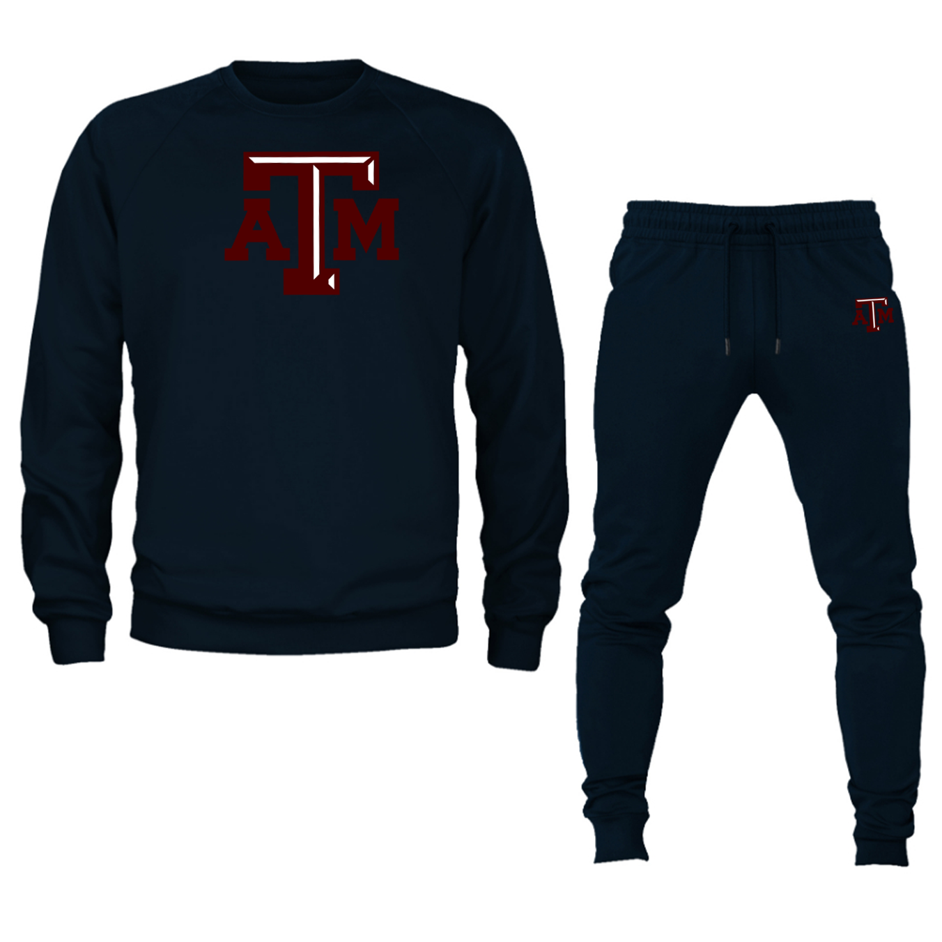 Unisex Texas A&M Aggies Crewneck Sweatshirt Joggers Suit