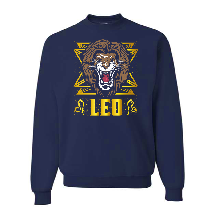 Men's Leo Zodiac Sign Crewneck Sweatshirt