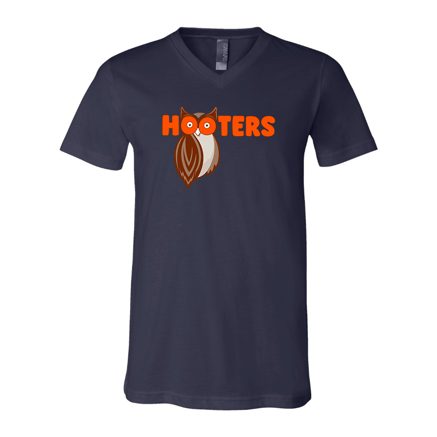 Men's Hooters BELLA  CANVAS  Jersey V-Neck Tee