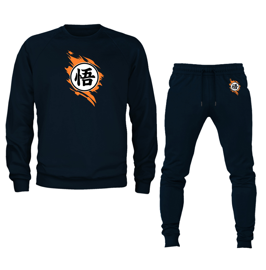Men's Dragon Ball Z Goku Crewneck Sweatshirt Joggers Suit – Tee