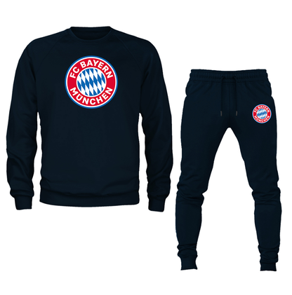 Men's FC Bayern Munich Crewneck Sweatshirt Joggers Suit