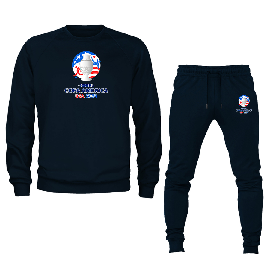 Men's Copa America 2024 Crewneck Sweatshirt Joggers Suit