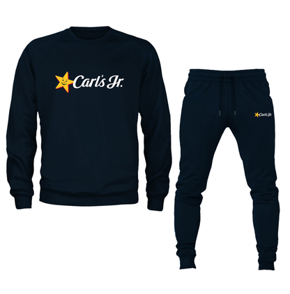 Men's Carl's Jr Crewneck Sweatshirt Joggers Suit