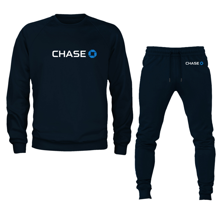 Unisex Chase Bank Crewneck Sweatshirt Joggers Suit