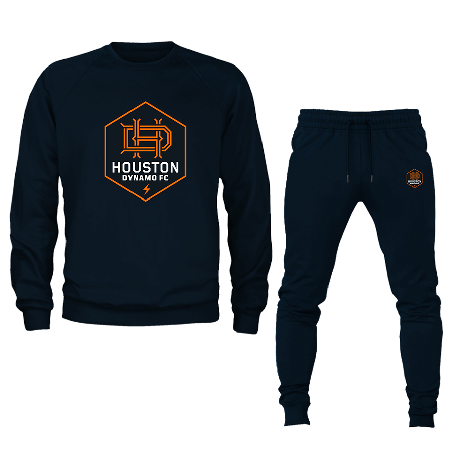 Men's Houston Dynamo FC Crewneck Sweatshirt Joggers Suit