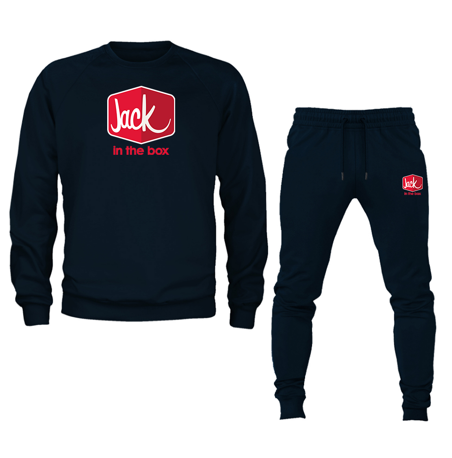 Men's Jack In The Box Crewneck Sweatshirt Joggers Suit – Tee