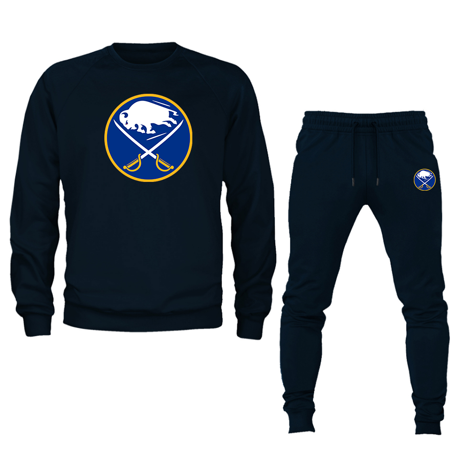 Men's NHL Buffalo Sabres Crewneck Sweatshirt Joggers Suit – Tee