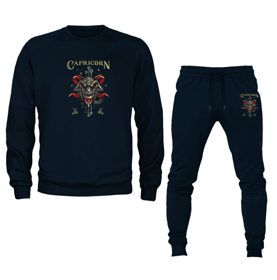 Men's Capricorn Zodiac Crewneck Sweatshirt Joggers Suit