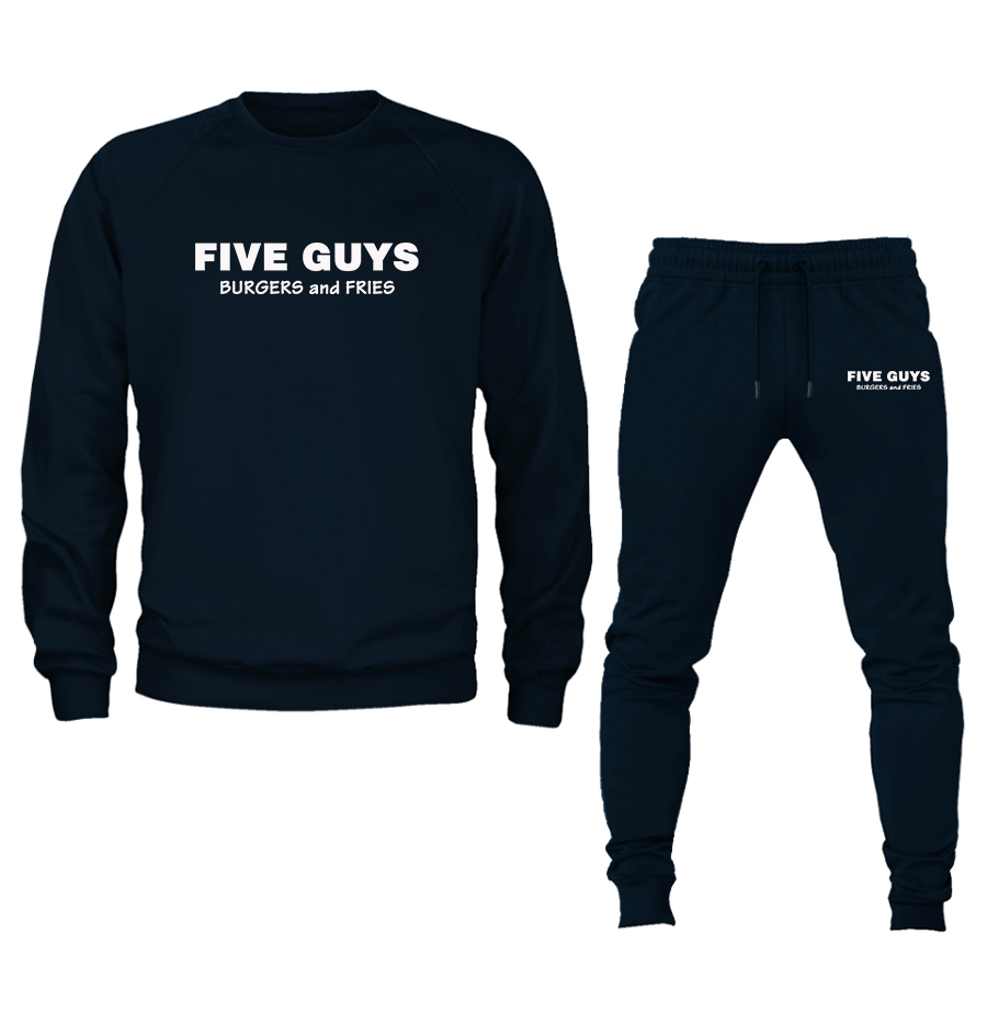 Men's Five Guys Crewneck Sweatshirt Joggers Suit