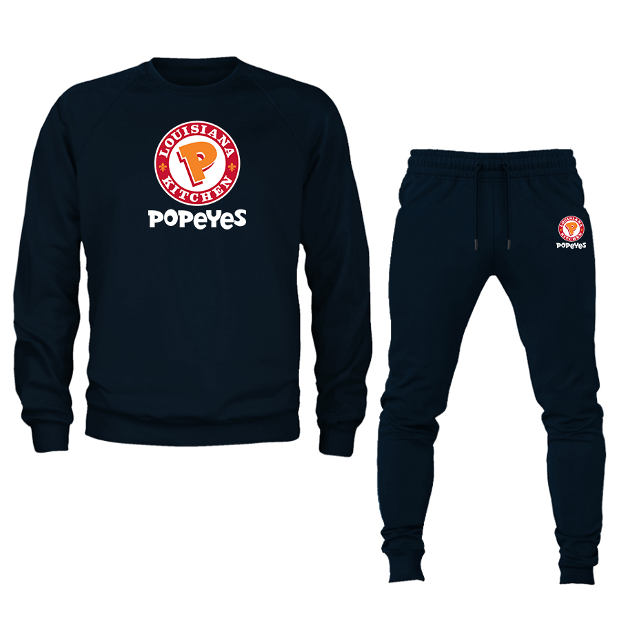 Men's Popeyes Louisiana Kitchen  Crewneck Sweatshirt Joggers Suit