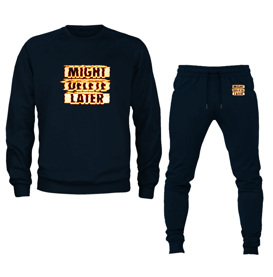 Men's Might Delete Later - J Cole Crewneck Sweatshirt Joggers Suit