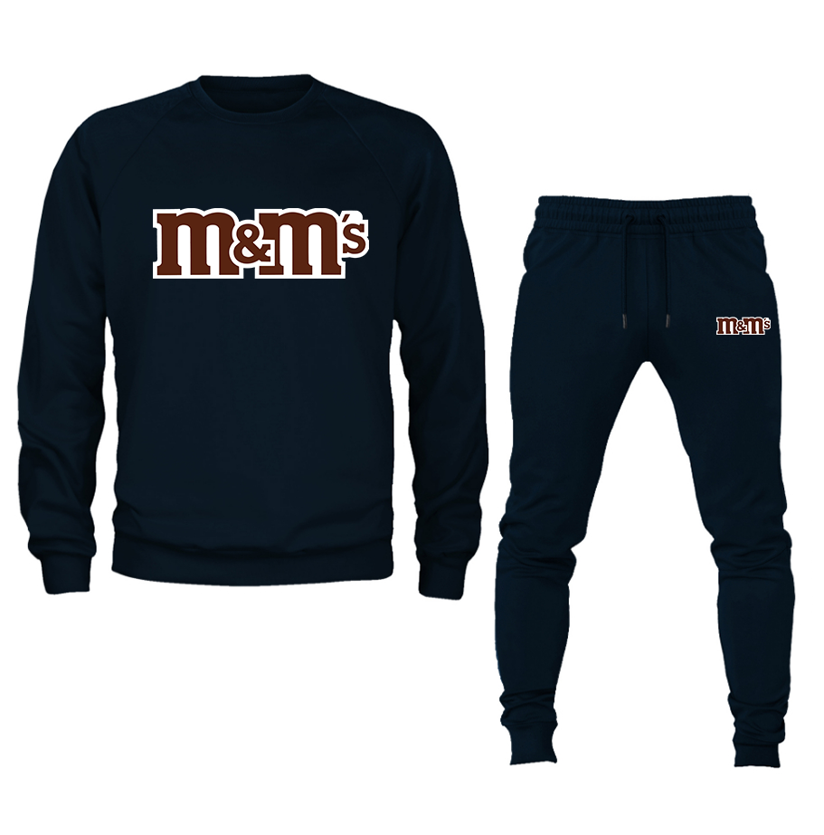 Men's M&M_s Crewneck Sweatshirt Joggers Suit