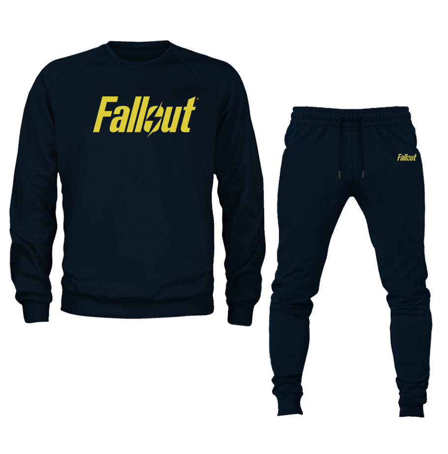 Men's Fallout Crewneck Sweatshirt Joggers Suit – Tee