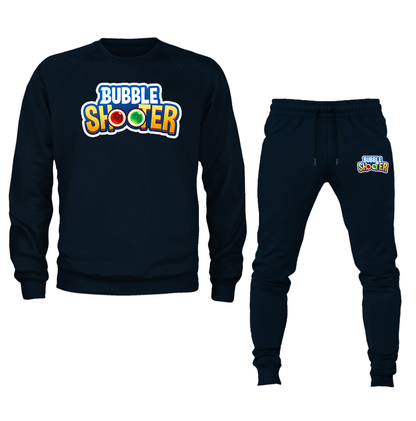 Men's Bubble Shooter Crewneck Sweatshirt Joggers Suit