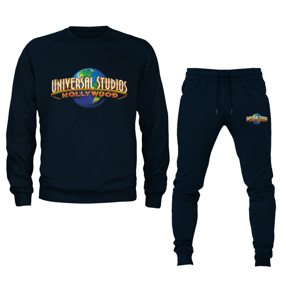 Men's Universal Studio Hollywood Crewneck Sweatshirt Joggers Suit – Tee