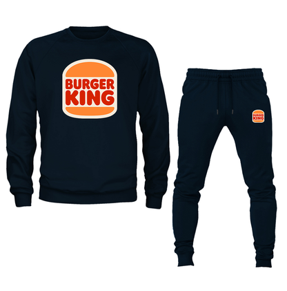 Men's Burger King Crewneck Sweatshirt Joggers Suit