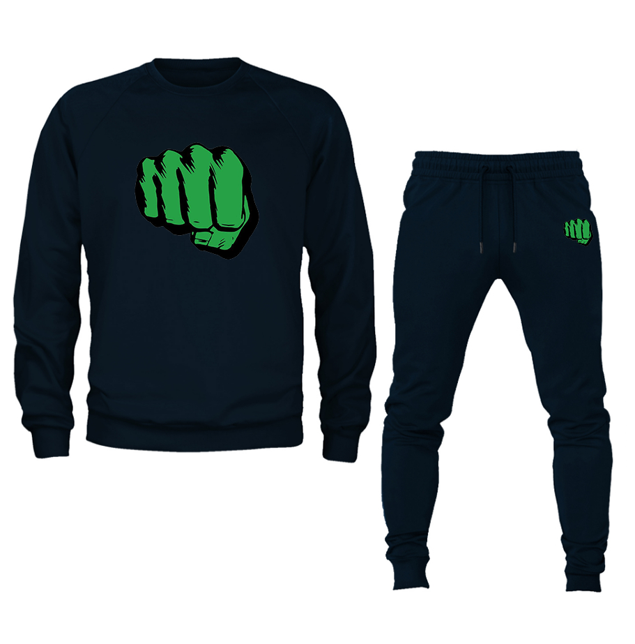 Men's Hulk Punch Crewneck Sweatshirt Joggers Suit